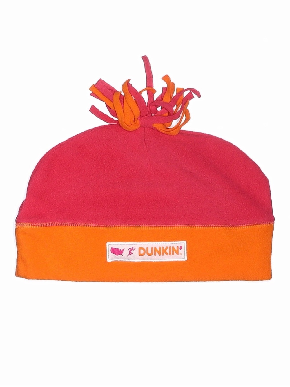 Dunkin Donuts Fleece Beanie Hat in Pink and Orange